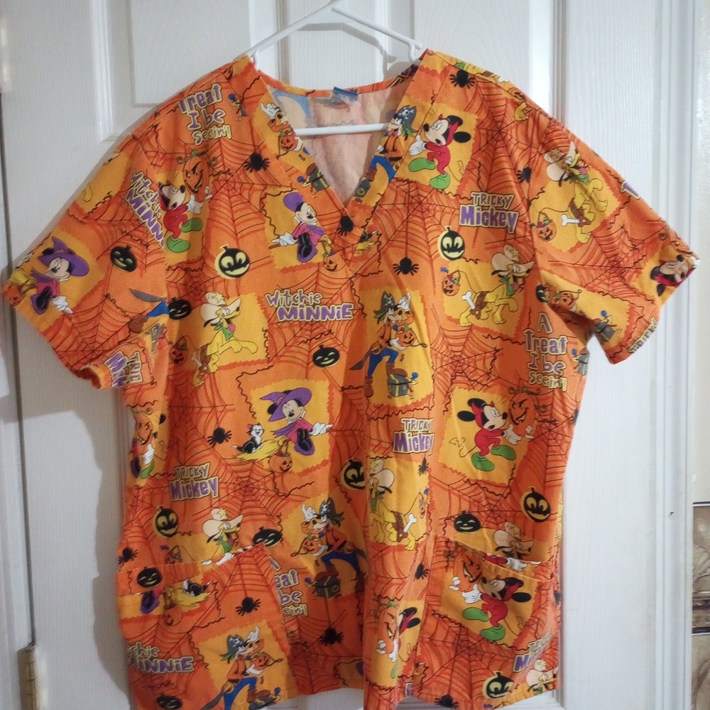 Halloween Disney Scrub Top.